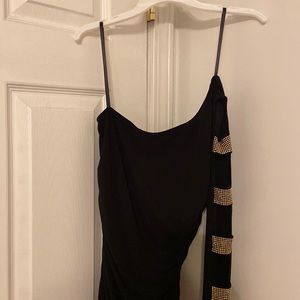 Black and gold dress